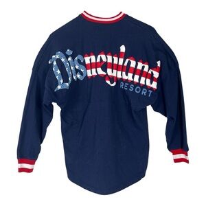 Disneyland Sz XS Spirit Jersey Tee American Flag USA Navy Unisex